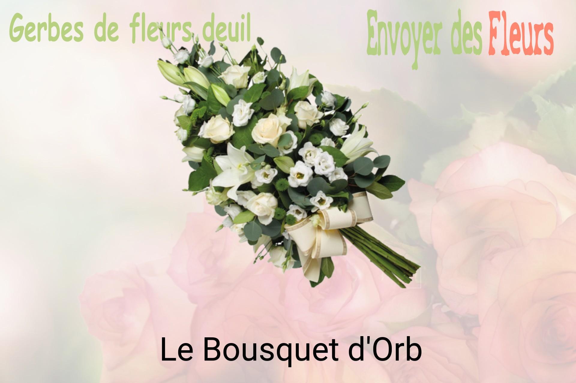 Gerbe de fleurs de deuil livrée à Le Bousquet-d'Orb